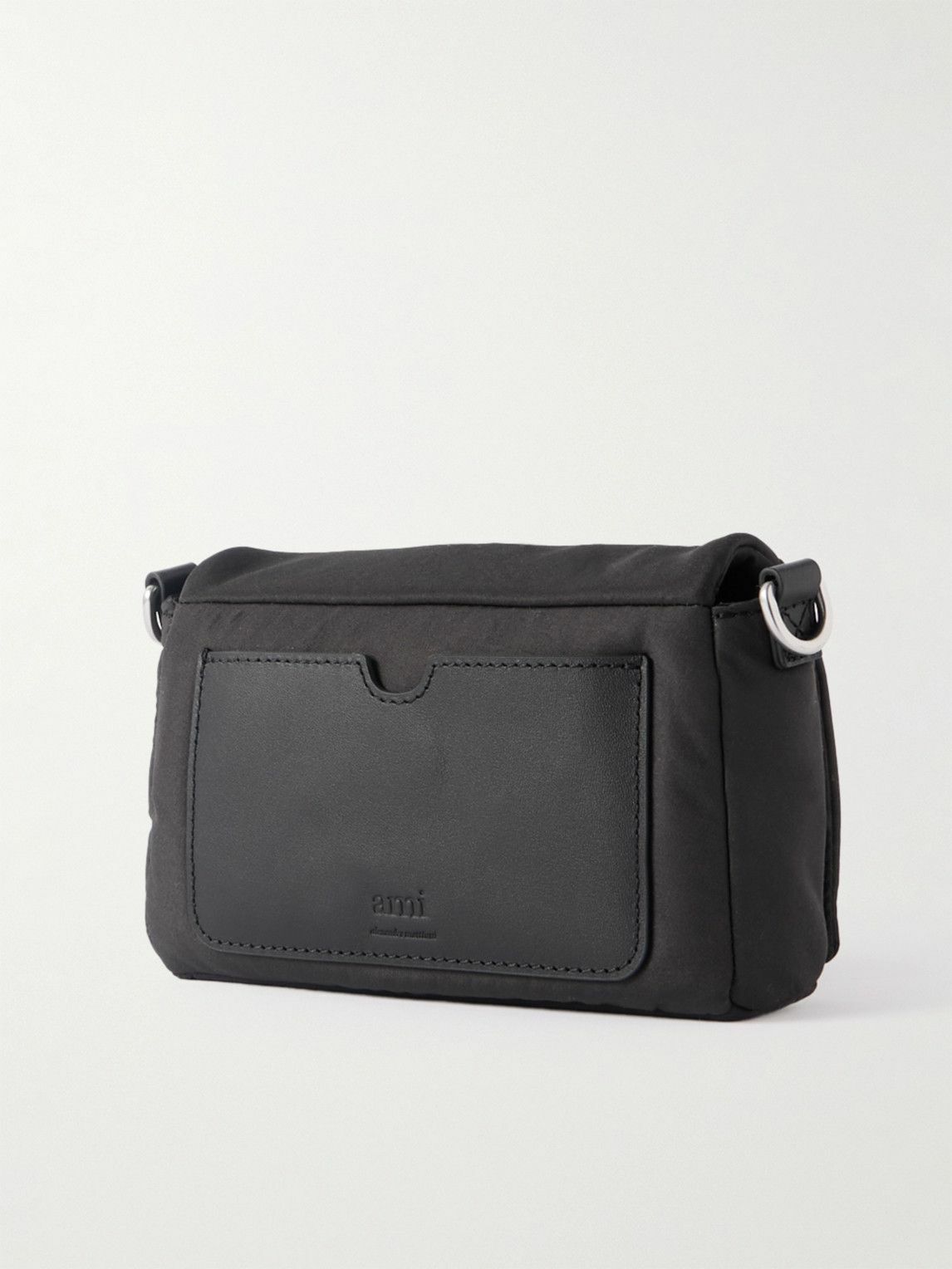 AMI PARIS - ADC Lunch Box Logo-Appliquéd Canvas Messenger
