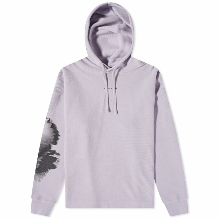 Photo: 1017 ALYX 9SM Men's Graphic Arm Hooded T-Shirt in Light Lilac