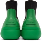 AMBUSH Green Rubber Chelsea Boots