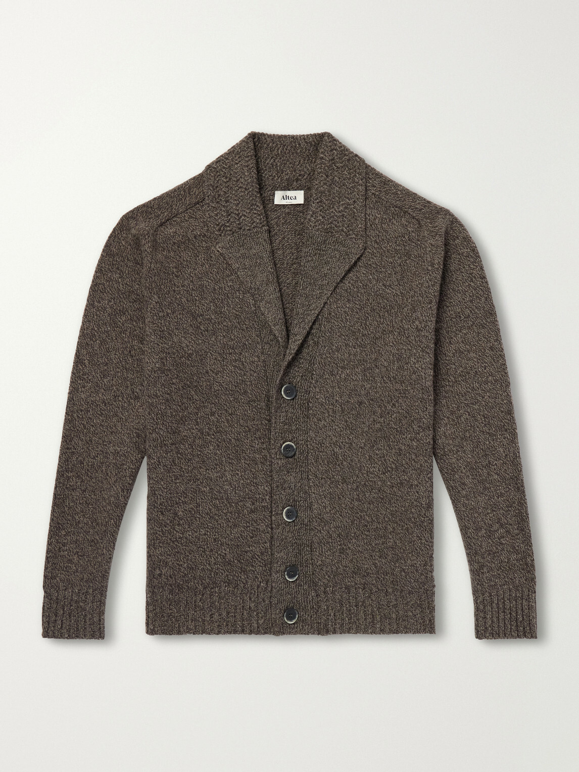 Altea - Shawl-Collar Wool and Cashmere-Blend Cardigan - Brown