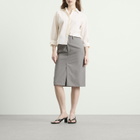 Jil Sander Women's High Waist Skirt with Slashed Side Waistband in Shadow