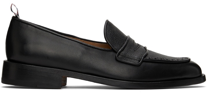 Photo: Thom Browne Black Soft Penny Loafers