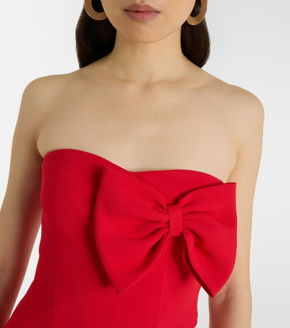 Alessandra Rich Bow-detail cady gown