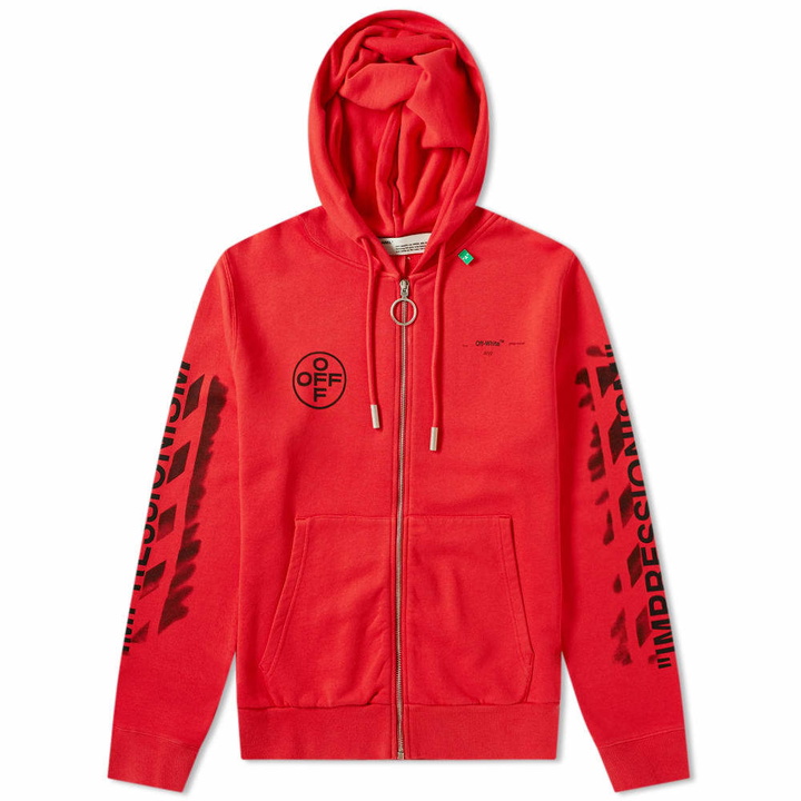 Photo: Off-White Stencil Diagonals Zip Hoody