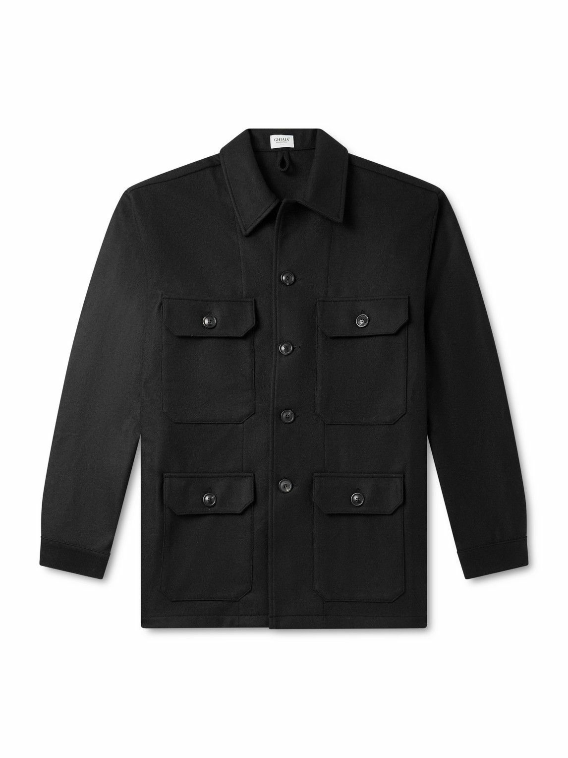 Ghiaia Cashmere - Wool-Flannel Jacket - Black