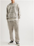 Les Tien - Tapered Acid-Wash Cotton-Fleece Sweatpants - Gray