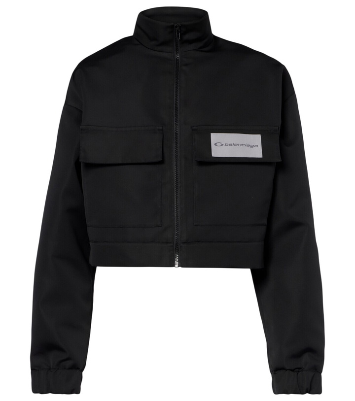 Photo: Balenciaga Cropped technical faille track jacket