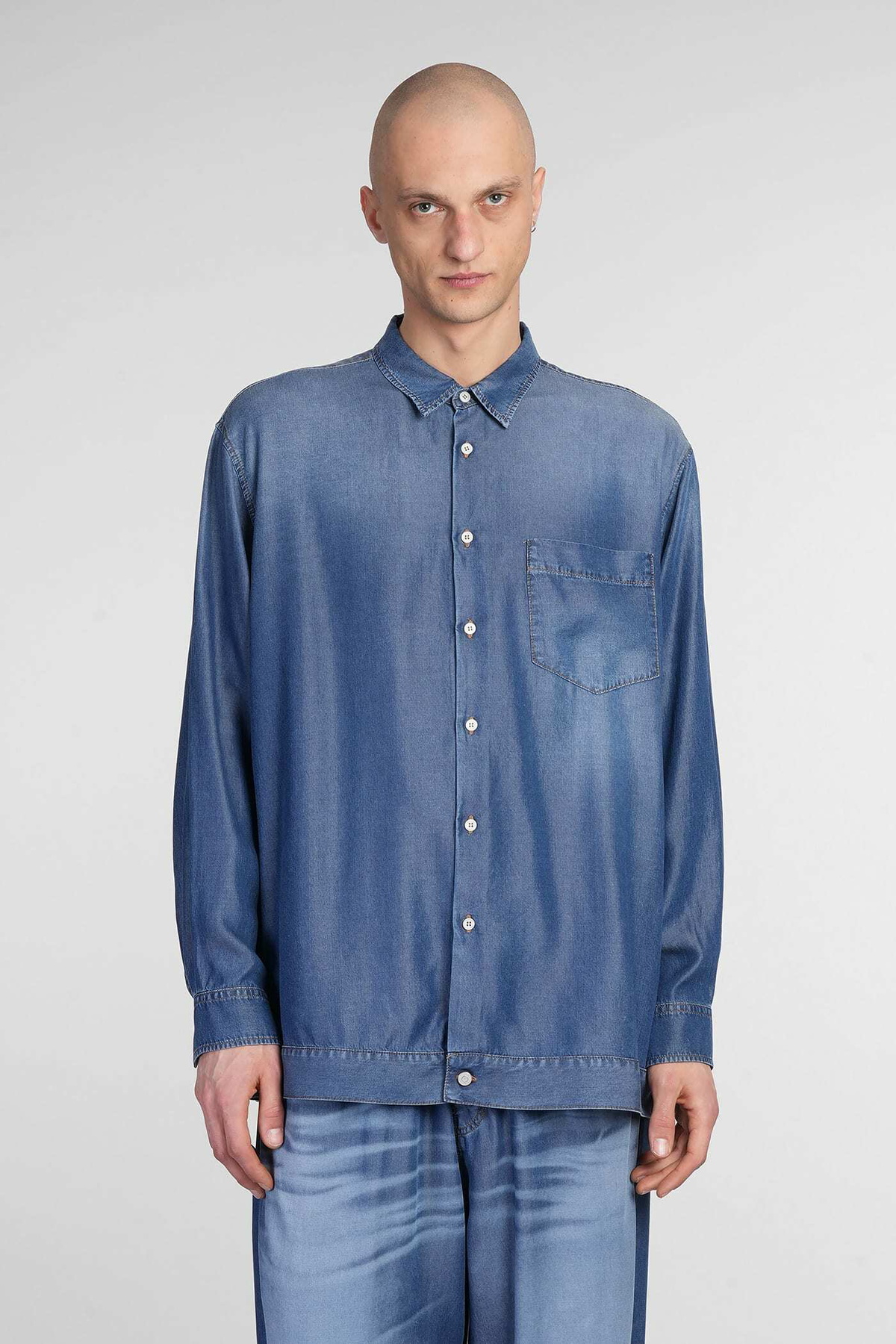 Magliano Shirt In Blue Denim Magliano