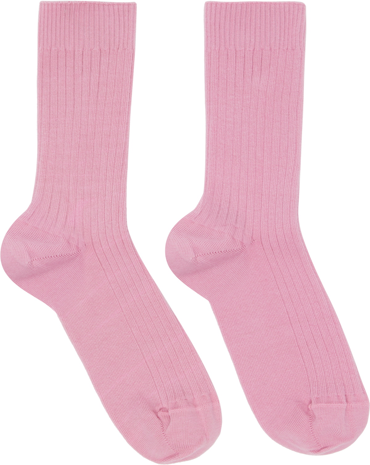 Baserange Three-Pack Multicolor Organic Cotton Rib Overankle Socks
