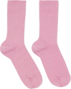 Baserange Three-Pack Multicolor Organic Cotton Rib Overankle Socks