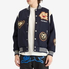 ICECREAM Men's Collegiate Patch Varsity Jacket in Navy