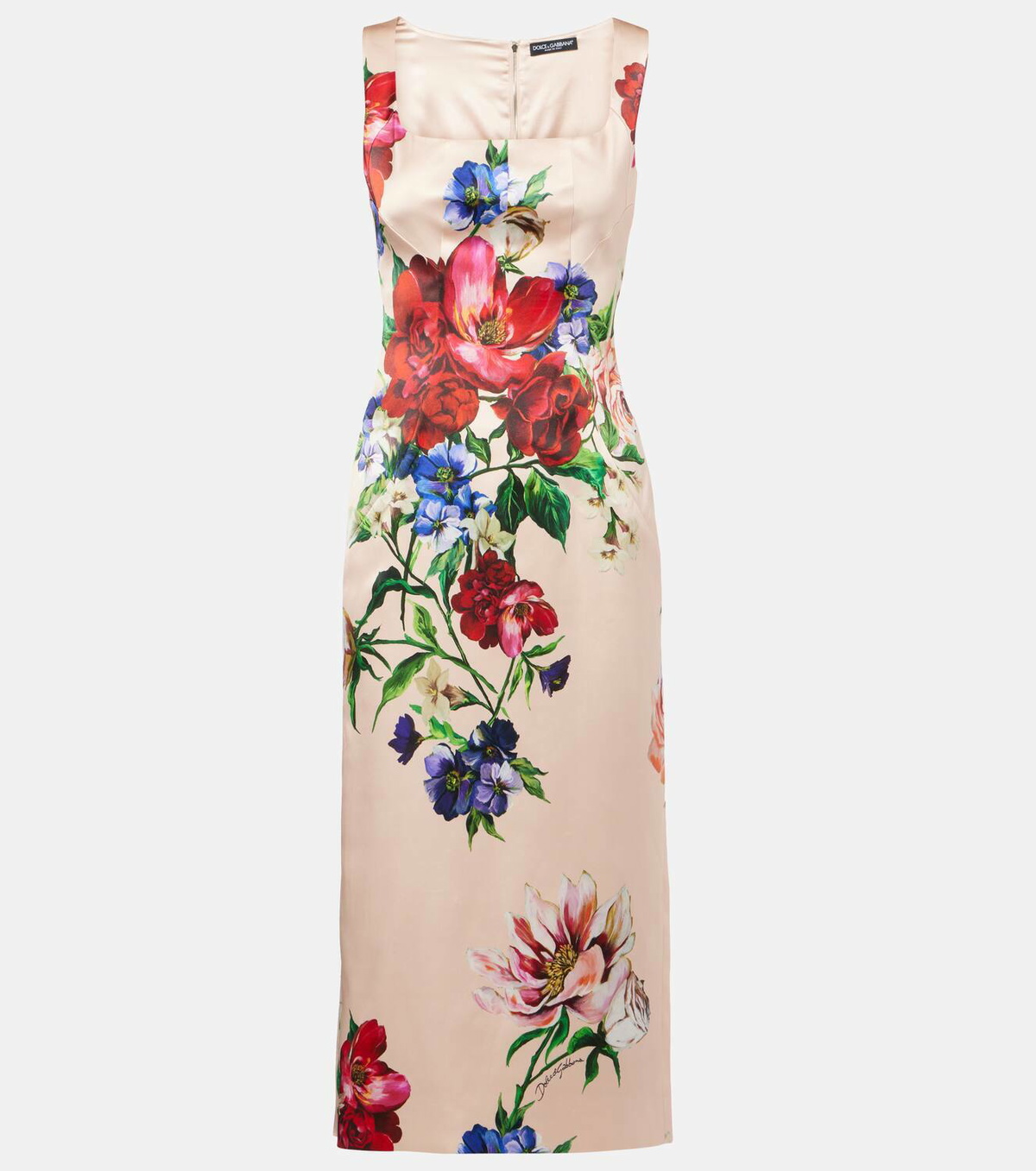 Dolce&Gabbana Floral satin midi dress Dolce & Gabbana