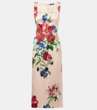 Dolce&Gabbana Floral satin midi dress