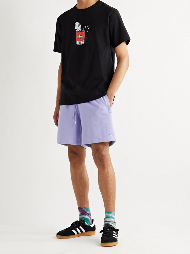 Photo: ADIDAS ORIGINALS - Adicolor Organic Loopback Cotton-Jersey Shorts - Purple