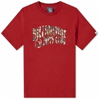 Billionaire Boys Club Men's Duck Camo Arch Logo T-Shirt in Red
