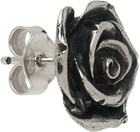 Emanuele Bicocchi Silver Rose Stud Single Earring