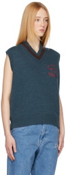 Thames MMXX Navy Knit Logo Vest
