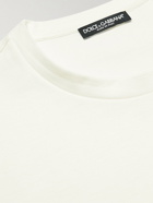 DOLCE & GABBANA - Logo-Print Cotton-Jersey T-Shirt - White
