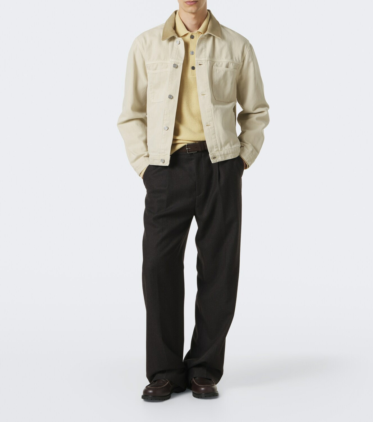 Frame Suede-trimmed cotton field jacket