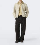 Frame Suede-trimmed cotton field jacket