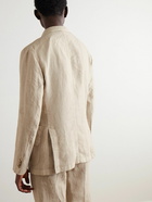 Boglioli - Unstructured Garment-Dyed Linen Suit Jacket - Neutrals