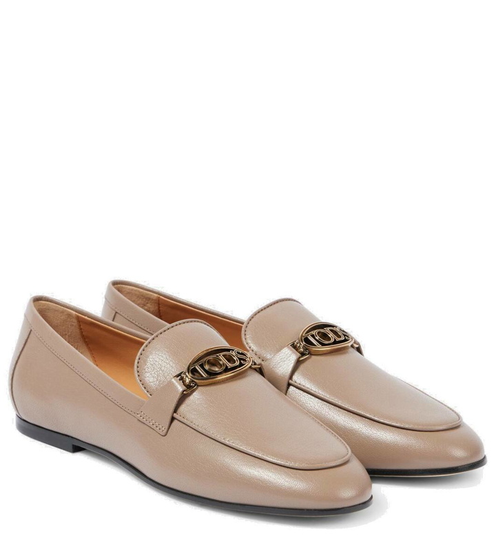 Photo: Tod's Logo leather loafers