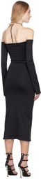 Lado Bokuchava Black Bandage Midi Dress