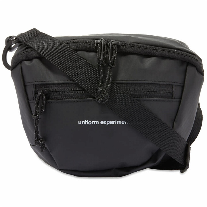 Photo: Uniform Experiment Men's Waterproof Small Shoulder Bag in Black