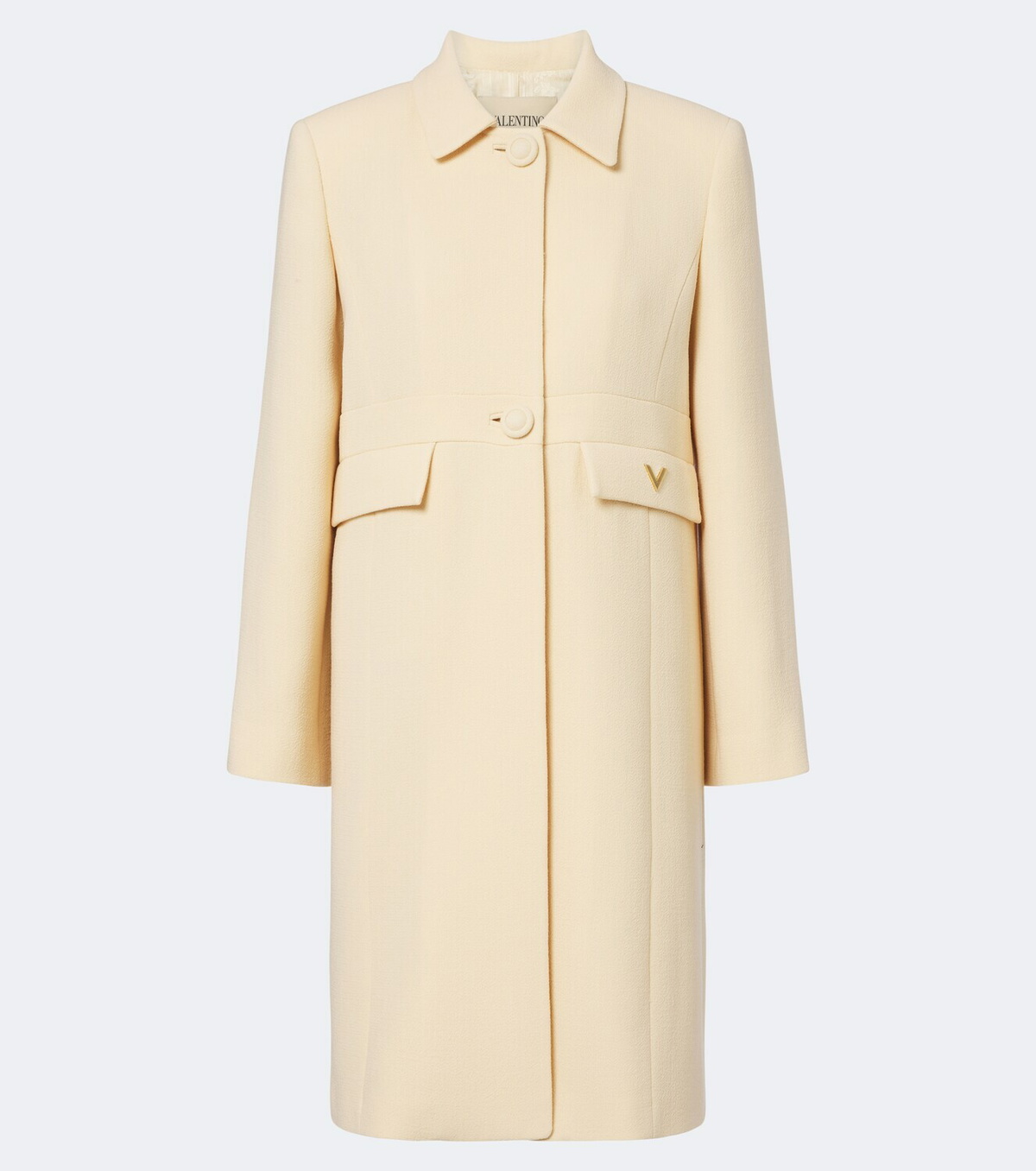 Valentino VGold virgin wool crêpe coat