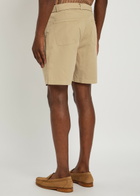 Oliver Spencer Belted Cotton Shorts Beige