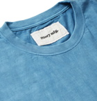 Story Mfg. - Grateful Printed Organic Cotton-Jersey T-Shirt - Blue