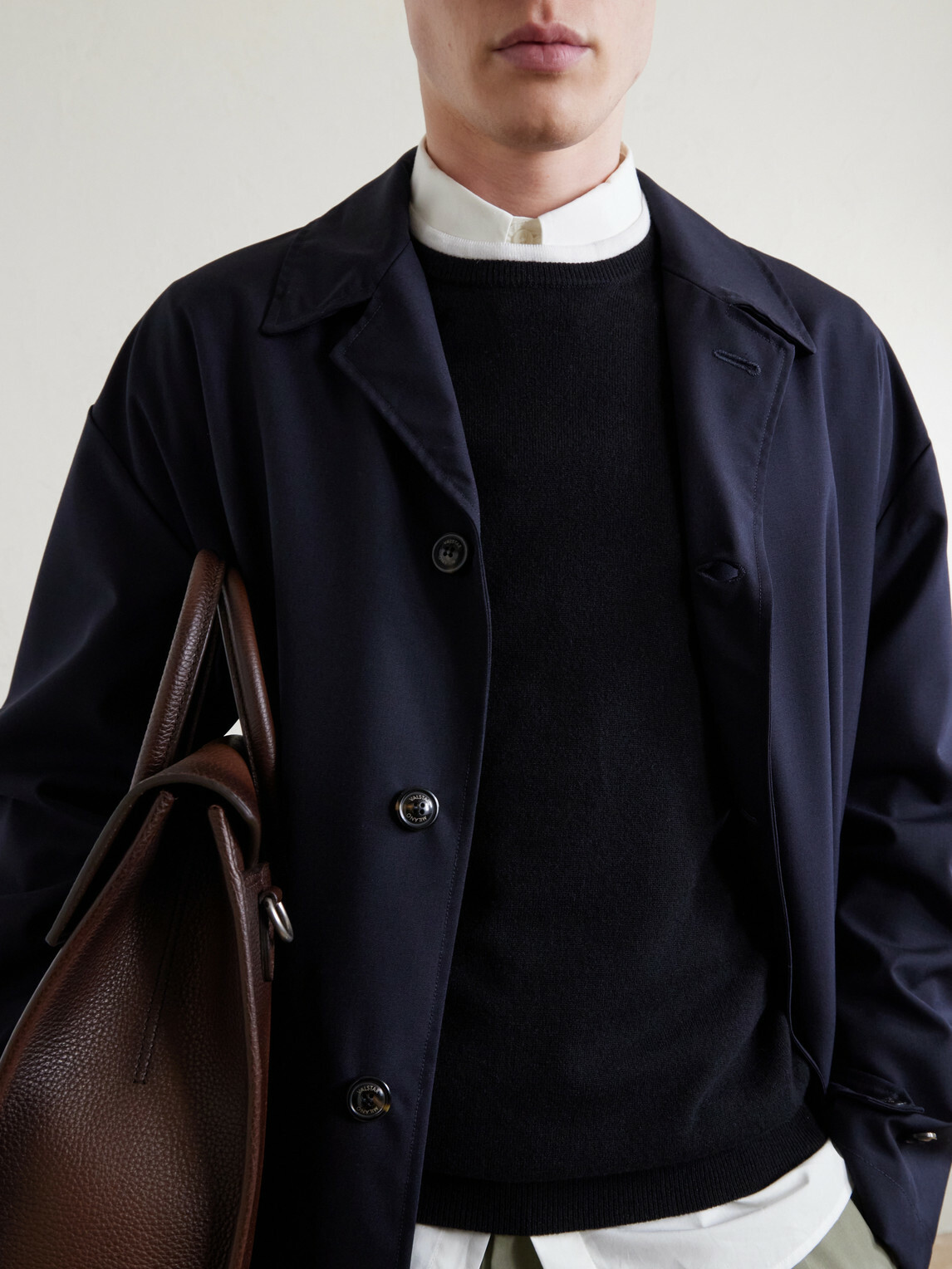 Lardini - Wool and Cashmere-Blend Sweater - Black