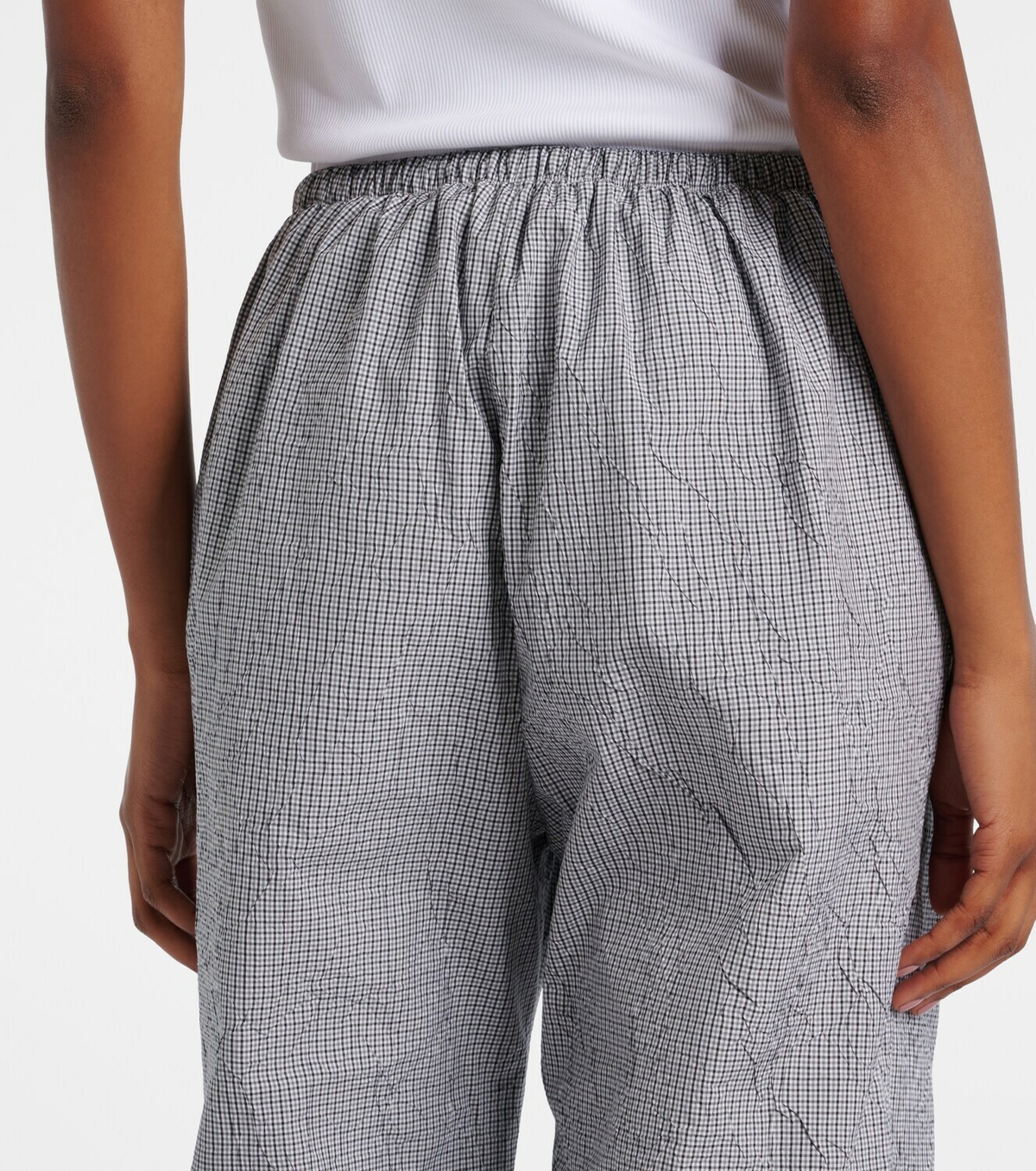 Róhe Checked cotton-blend pajama pants