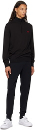 Hugo Black Half-Zip Sweater