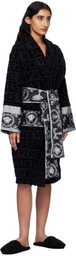 Versace Underwear Black 'I Heart Baroque' Bathrobe