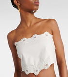 Posse Antoinette embroidered cotton top