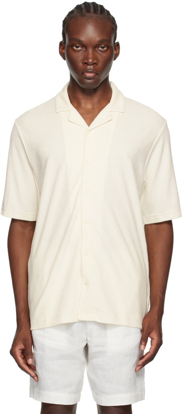 Photo: Sunspel Off-White Towelling Shirt