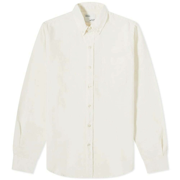 Photo: Colorful Standard Men's Classic Organic Oxford Shirt in Ivory White