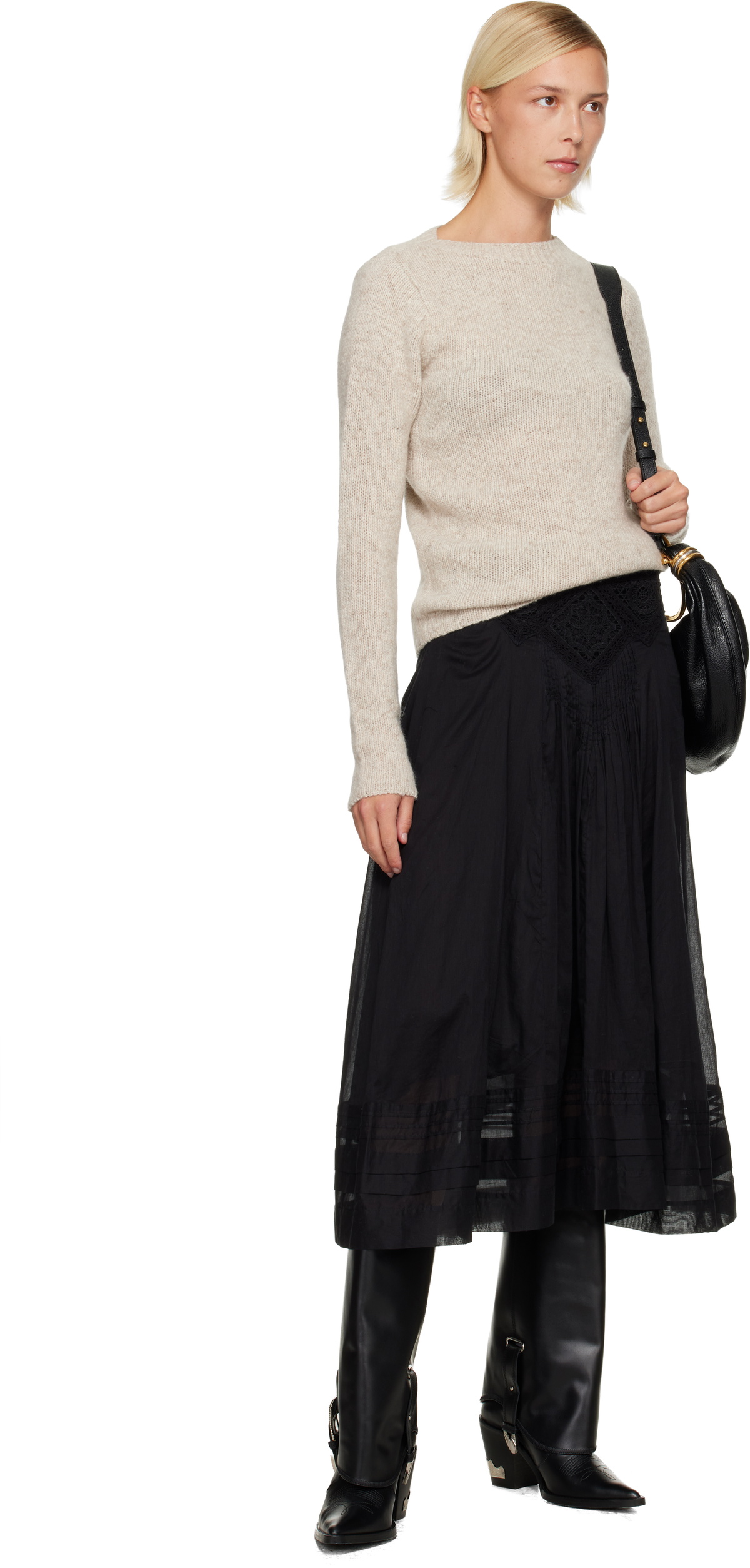 Isabel Marant Etoile Black Garliana Midi Skirt