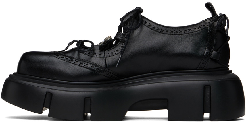 Simone Rocha Black Platform Ghillie Brogues