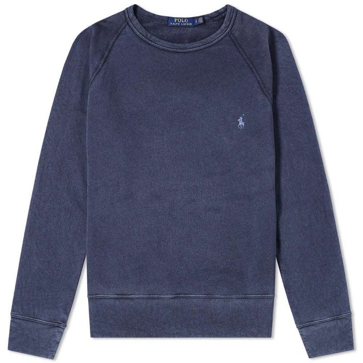 Photo: Polo Ralph Lauren Washed French Terry Crew Sweat Blue