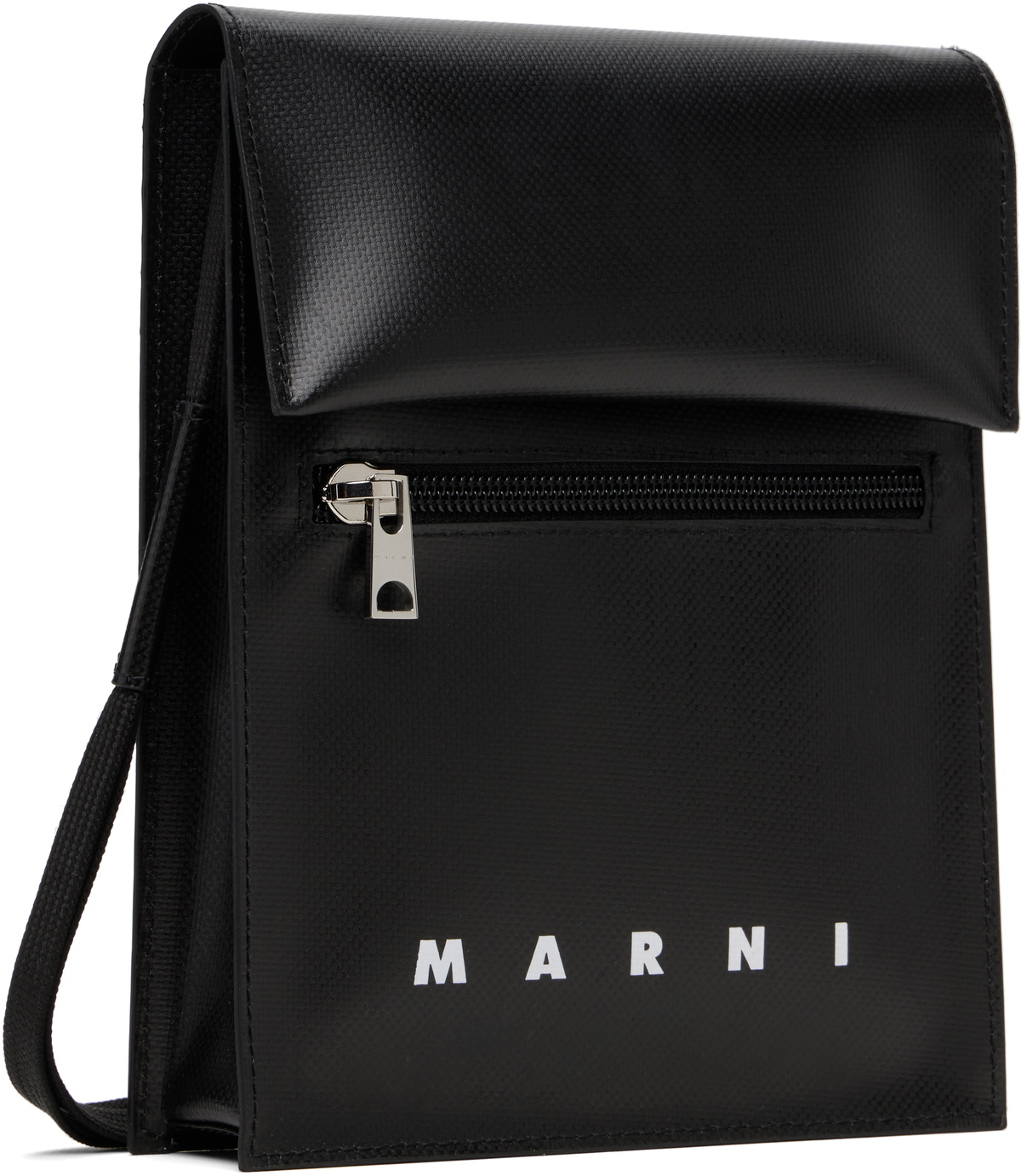 Marni Black Shoelace Strap Crossbody Bag