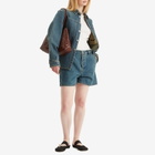 Jil Sander+ Women's Oversized Denim Long Sleeve Shirt in Blue