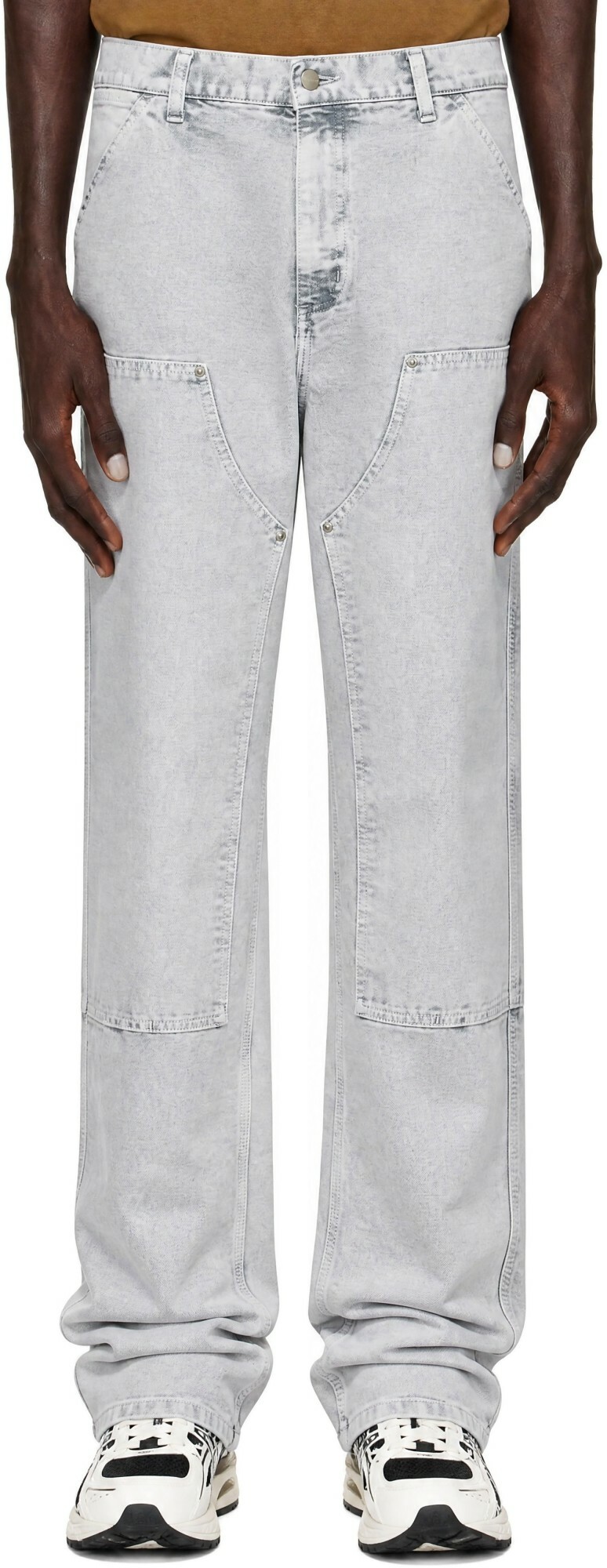 Carhartt Work In Progress Gray Double Knee Trousers