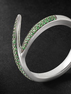 Shaun Leane - Interlocking 18-Karat White Gold Tsavorite Ring - Green