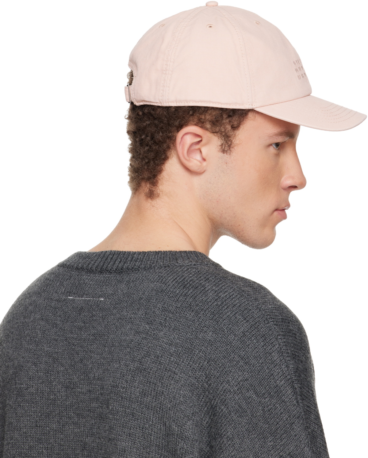 MM6 Maison Margiela Pink Embroidered Logo Cap