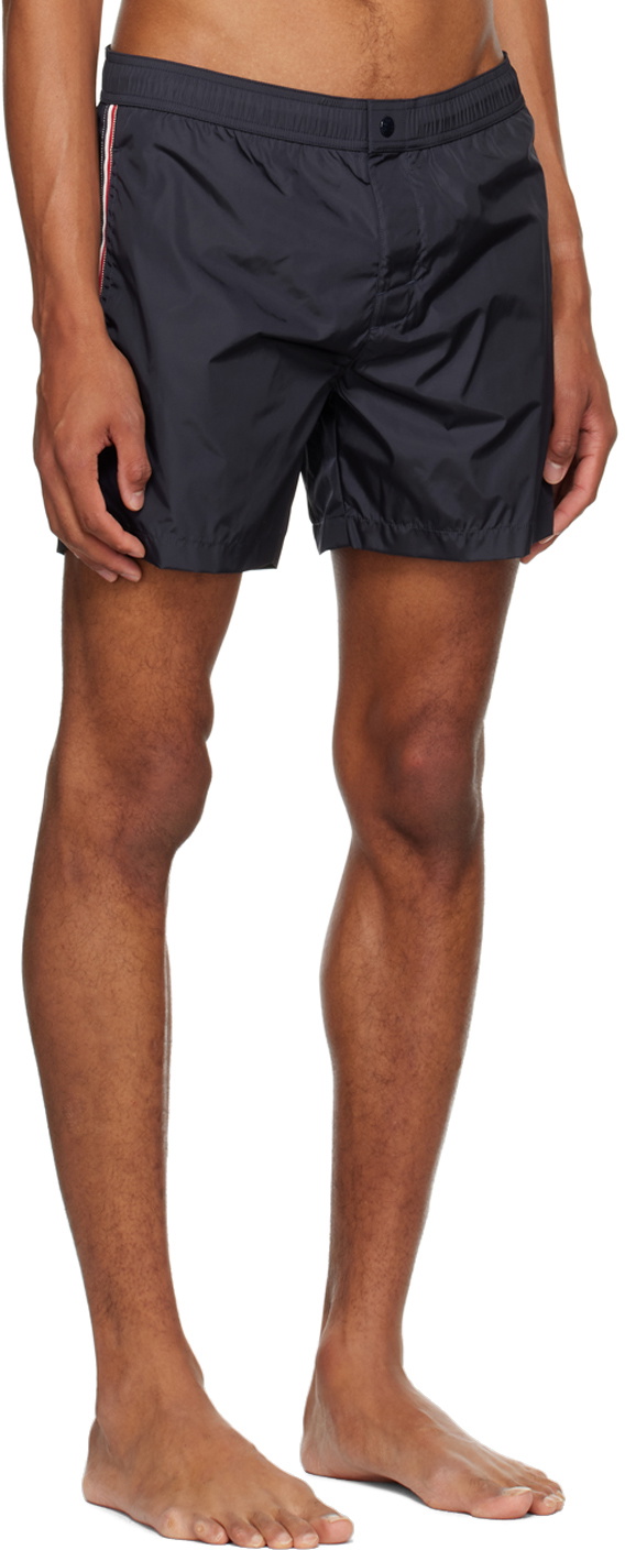 Moncler Navy Elasticized Swim Shorts Moncler
