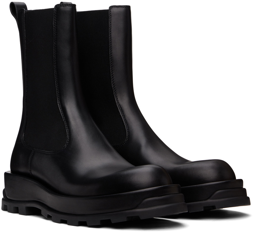 Jil Sander Black Ankle Chelsea Boots Jil Sander