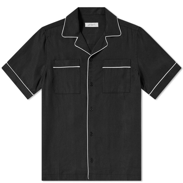Photo: Saturdays Cameron Solid Short Sleeve Shirt Black