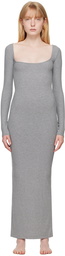 SKIMS Gray Soft Lounge Long Sleeve Maxi Dress